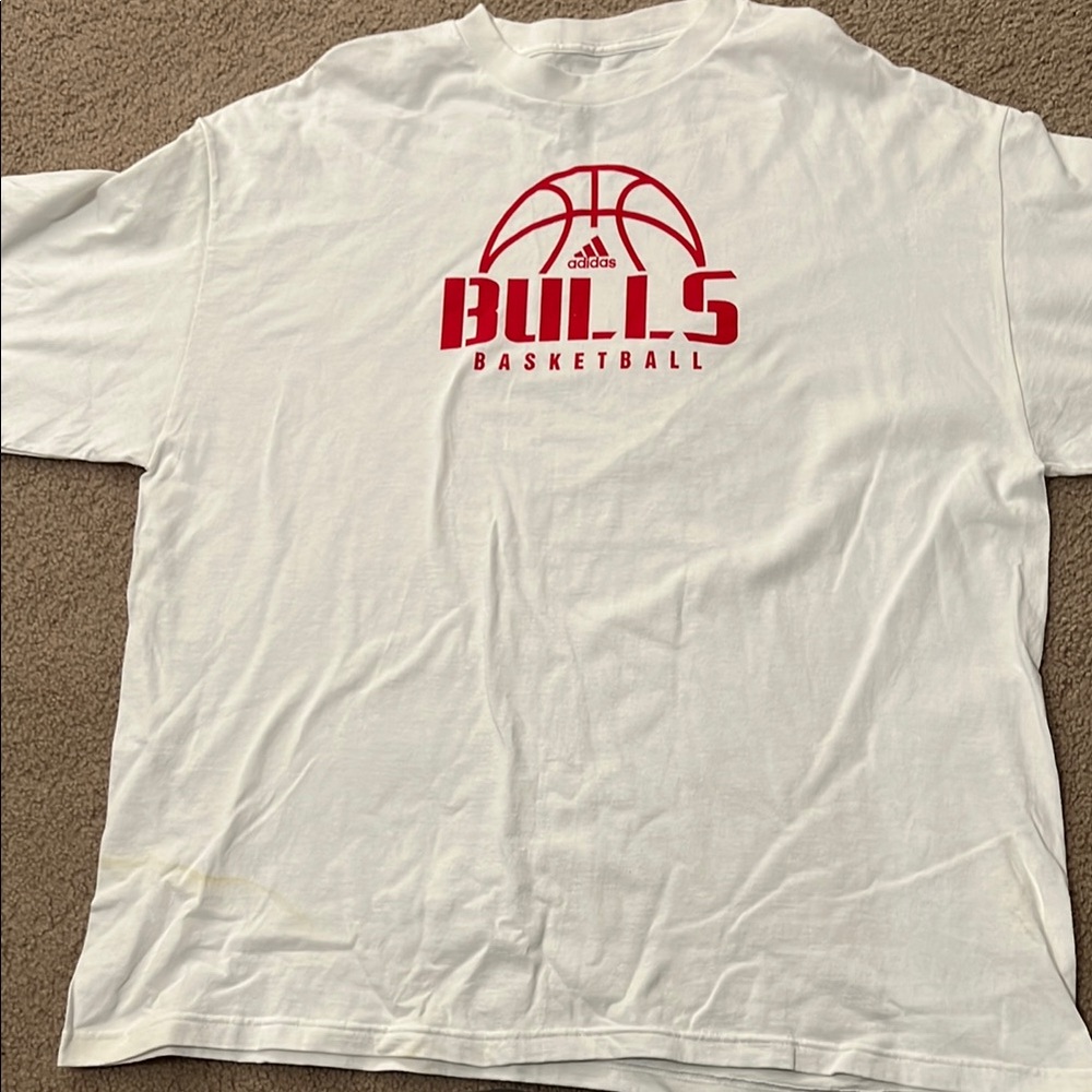 Adidas Bulls Basketball T-Shirt - White